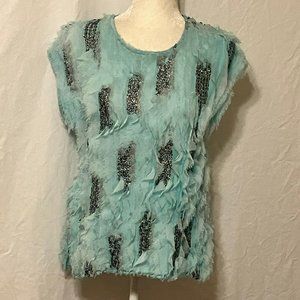 Bell Blue Raglan Top ~ XS